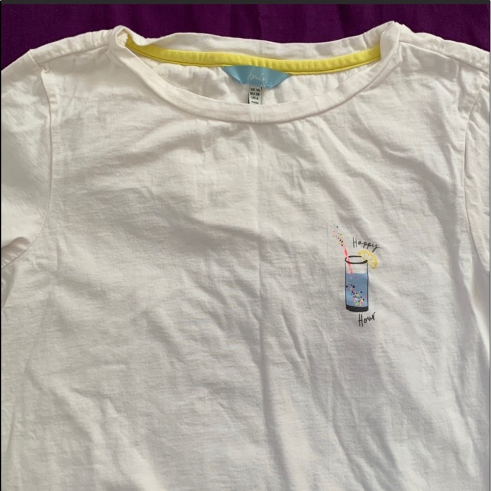 Joules white tee
